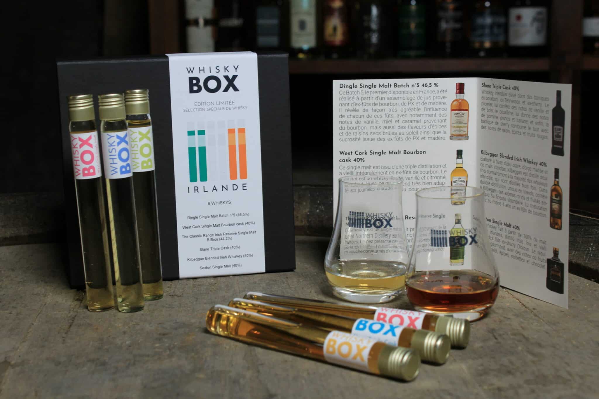 Coffret dégustation whisky d'Irlande Whisky Box