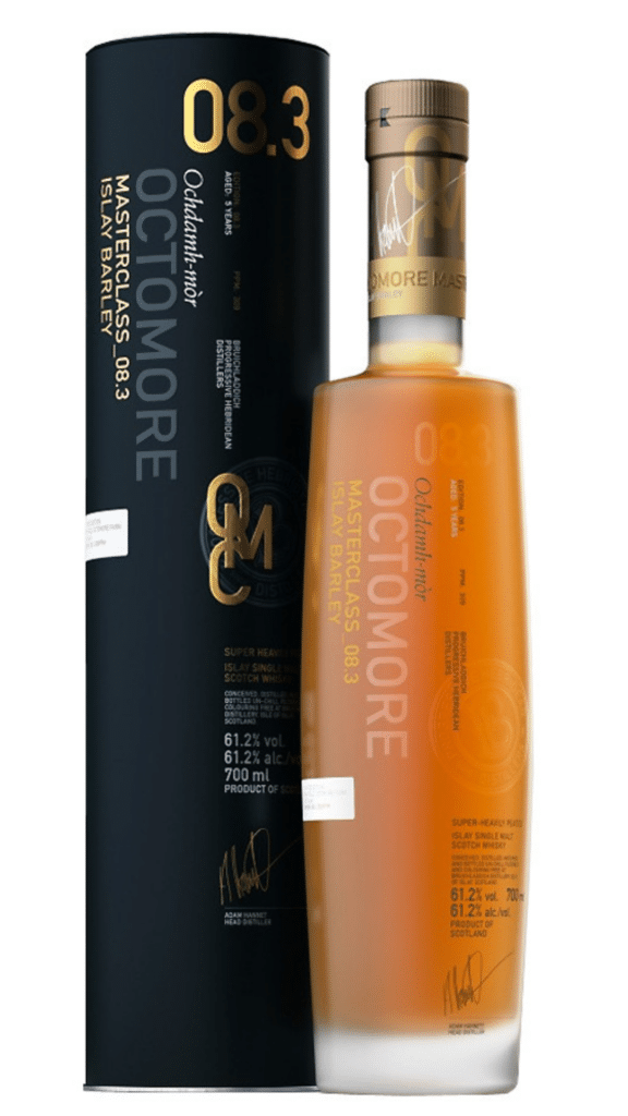 Octomore 08.3 en bouteille, le whisky le plus tourbé du monde