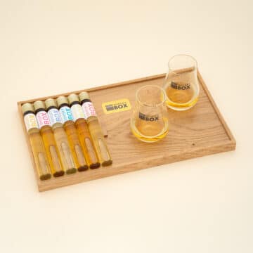 Planche de dégustation de whisky